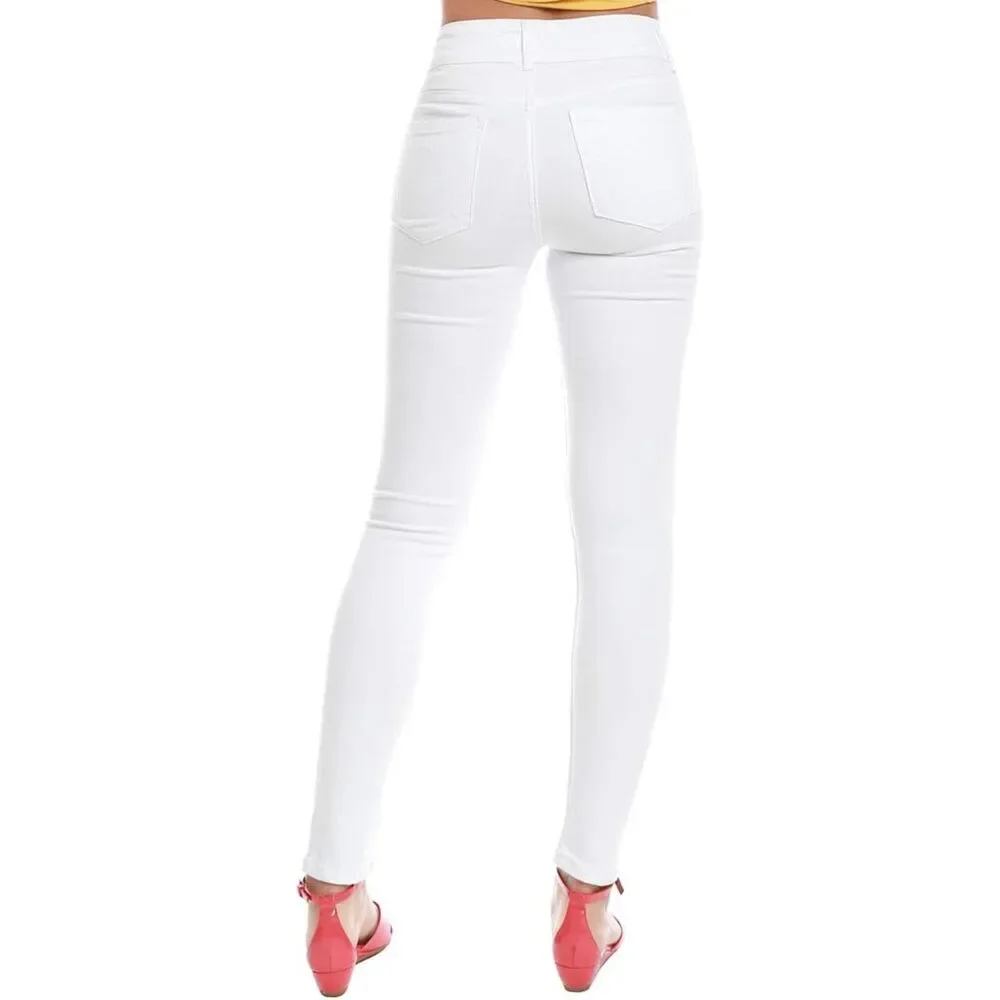 VERVET White Denim Distressed Jeans Ankle Skinny Fit , Size: 28